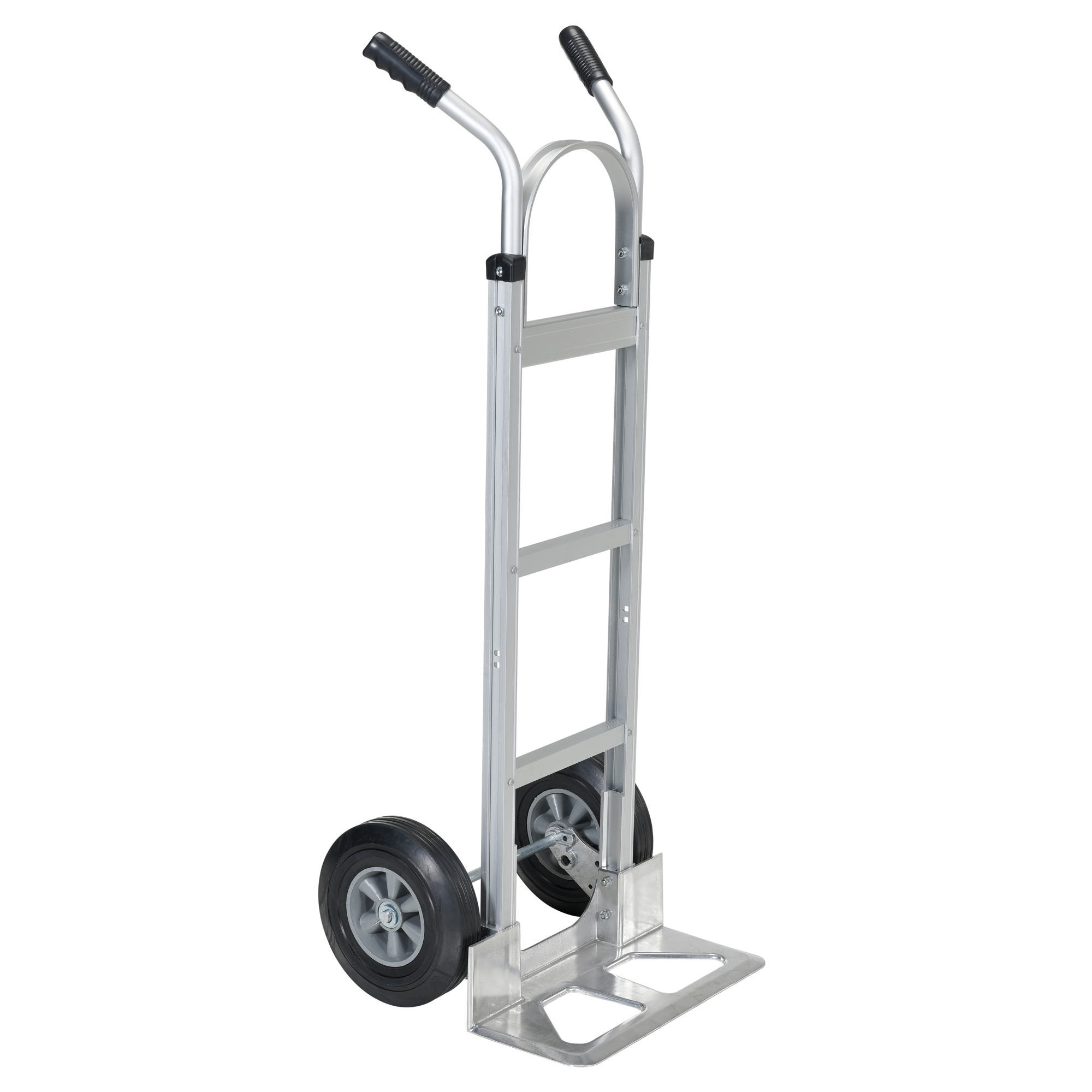 Vestil Aluminum Hand Truck - 500-Lb. Capacity, 51.25in. Height, Pneumatic Rubber Wheels, Model# ALUM-H-HR